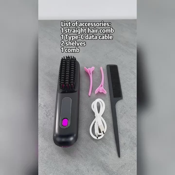 LumiStra™ Cordless Hair Straightener Brush video